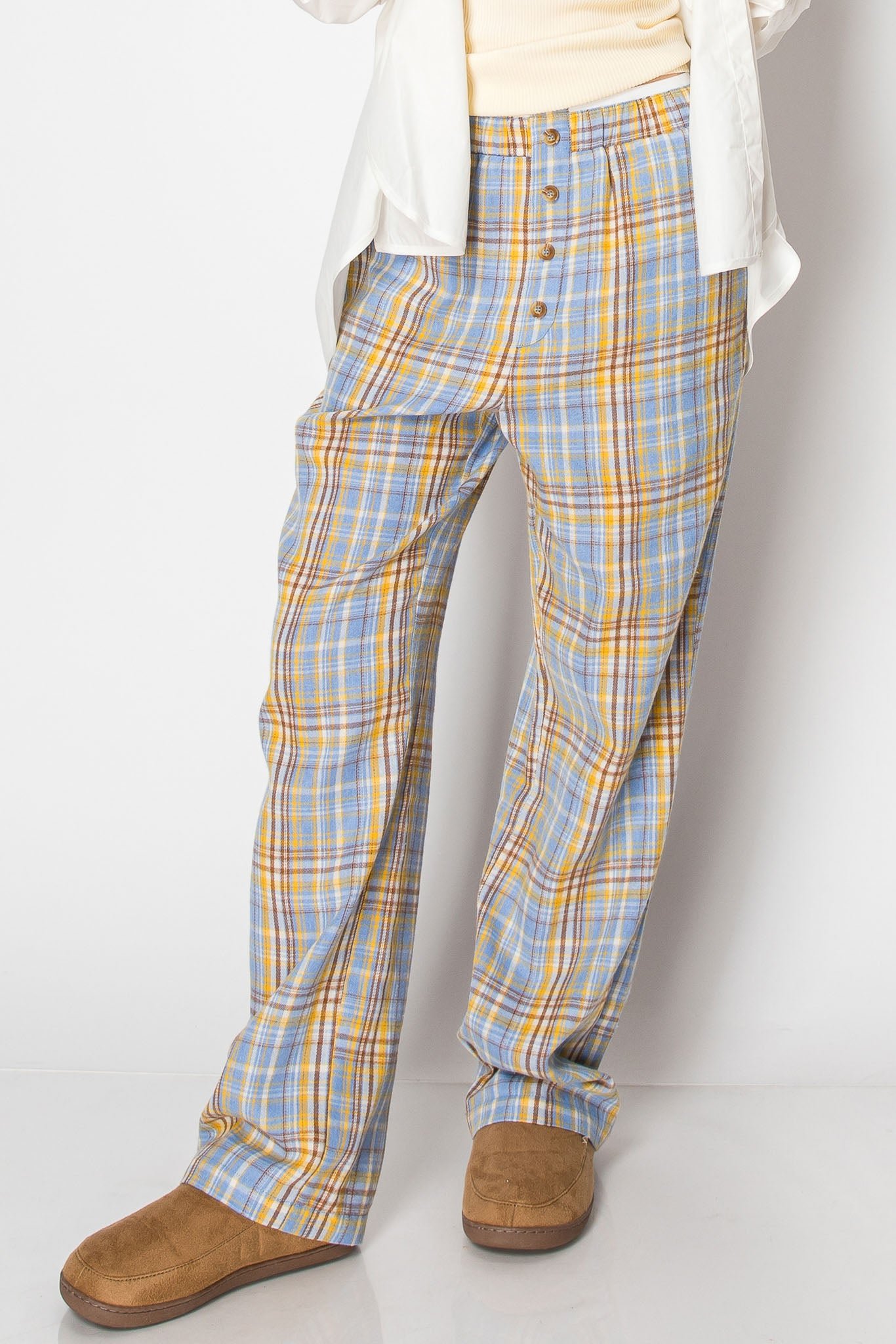 Flannel Plaid Pajama Boxer Wide Leg Lounge PANTS